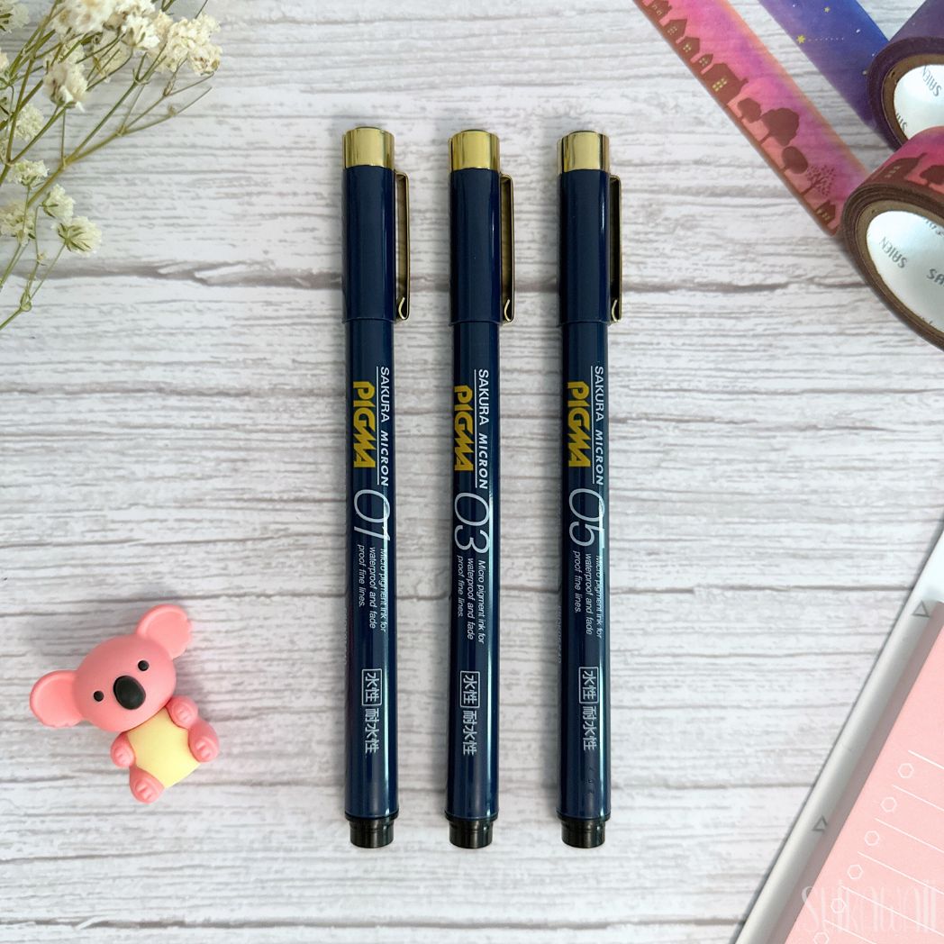 SAKURA | Set 3 Rotuladores Pigma MICRON Ed. Japón – Suikawaii